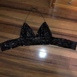 Sequin crop top